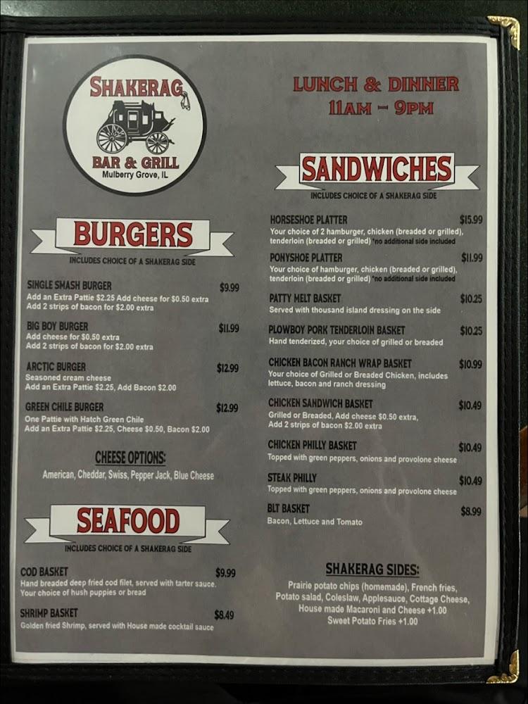 Shakerag Bar & Grill Menu image 3
