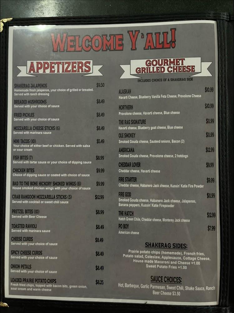 Shakerag Bar & Grill Menu image 4